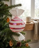 Whimsical Pink Iridescent Stripe Lolly Large Display Ornament | 30cm