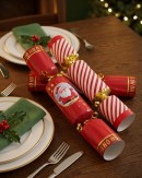 50x Jolly Santa & Candy Cane Stripe Christmas Bon Bons (Crackers) | 31cm