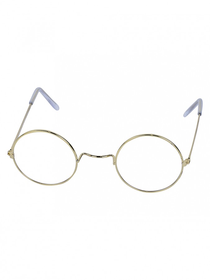 Santa Round Frame Novelty Costume Glasses - One Size Fits Most