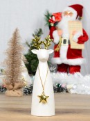 Modern Chic Look Large Gloss Reindeer Ceramic Christmas Ornament - 25cm
