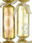 Gold & Cream With Various Patterns Christmas Cracker Bon Bons - 12 x 25cm
