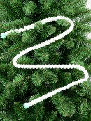 1.3m Green & White Swirl Christmas Tree Wired Garland