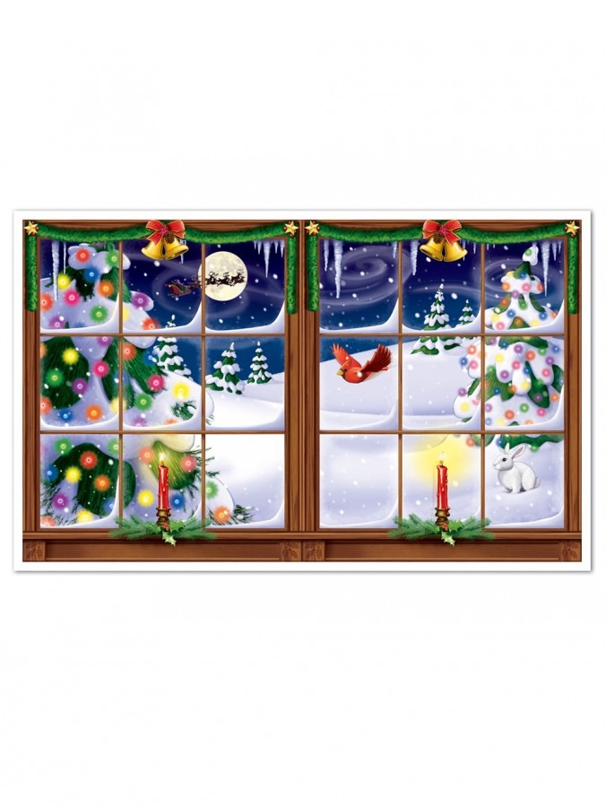 Wall & Window Decoration - Winter Window Scene - 1.6m