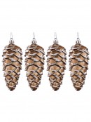 Rustic Natural Look Christmas Pinecone Decorations - 4 x 11cm