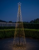 2.1m Aurora Dynamic Dual Colour LED Outdoor Conical Tree | 580 Lights