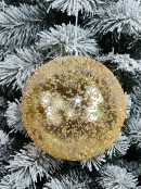20cm Iridescent Gold Large Display Beaded Bauble
