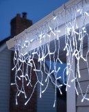 360 Snowing Cool White LED Icicle Lights 5 Speed With Static | 8m