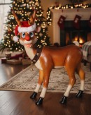 1.1m Cute Standing Reindeer Life Size Resin Christmas Ornament
