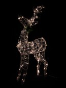 Neutral White LED String Light 3D Reindeer Display - 1.1m