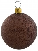 Chocolate & Copper Baubles In Assorted Styles - 9 x 60mm 