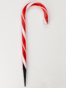 Red & White Stripe LED Candy Cane Solar Powered Path Lights - 4 x 43cm
