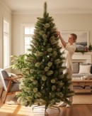 2.3m Dawn Dew Artificial Christmas Tree | 1164 Tips & 64 Pine Cones