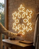 58cm Snowflake Outdoor Christmas Warm White Neon LED Display