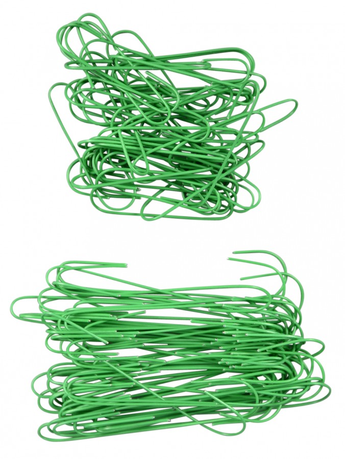 Green Wire Reusable Christmas Decoration & Ornament Hanger - 100 Pack