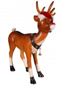 Cute Standing Resin Reindeer Life Size Christmas Decoration Ornament - 1.1m