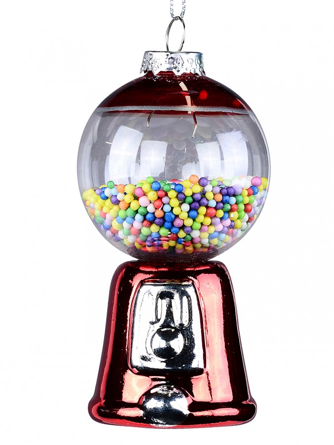 11cm Red Gumball Machine Replica Christmas Tree Ornament