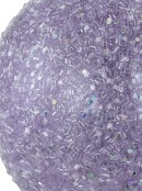 15cm Pastel Purple Sugar Balloon Christmas Bauble With White Ribbon
