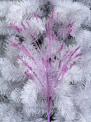 Light Orchid Lavender With Glitter & Sequins Christmas Long Stem - 24cm Wide