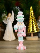 25cm Christmas Sweets & Cupcakes Santa Resin Figurine Ornament