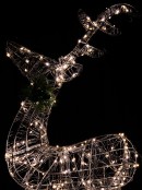Neutral White LED String Light 3D Reindeer Display - 1.1m