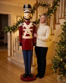 1.7m Nutcracker Tin Soldier Life Size Resin Christmas Ornament