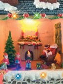 LED Resin Christmas Village House Scene With Animation - 23cm