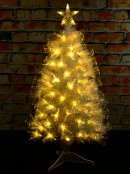 90cm Iridescent Glow Pine Warm White Dynamic LED Fibre Optic Tree | 80 Tips