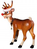 Cute Standing Resin Reindeer Life Size Christmas Decoration Ornament - 1.1m