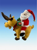 Santa Riding Reindeer Animation - 27cm