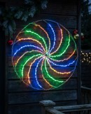 90cm Dynamic Spiral Pinwheel Multi Colour LED Outdoor String Light Display