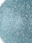 20cm Pastel Blue Sugar Balloon Christmas Bauble With White Ribbon