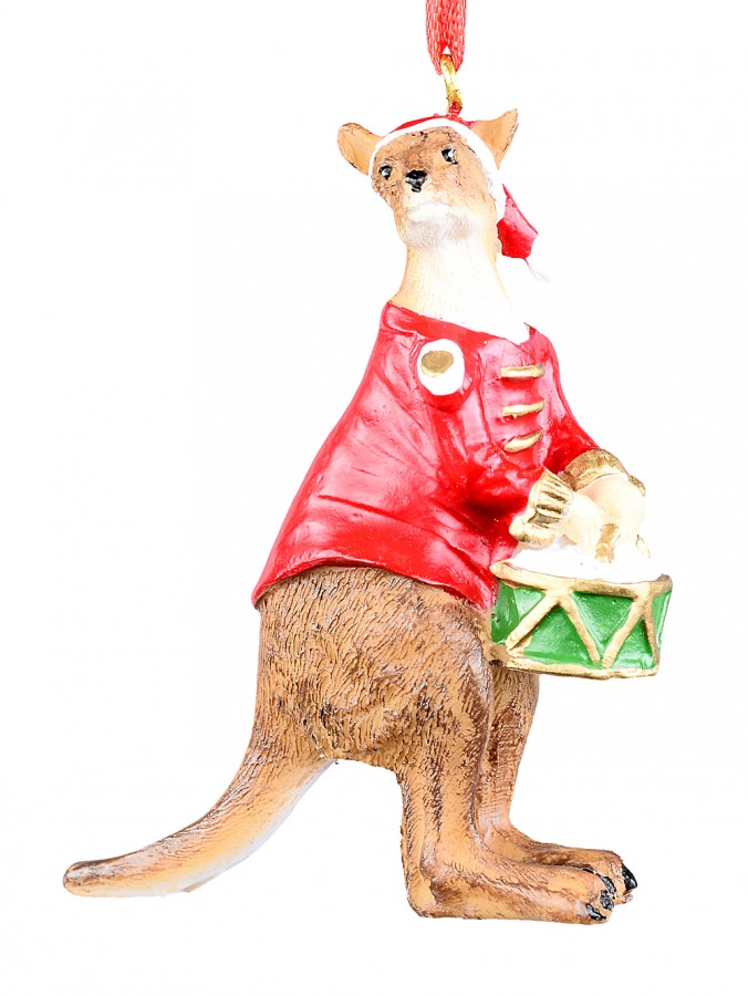 75mm Kangaroo Drummer Soldier Resin Christmas Tree Ornament