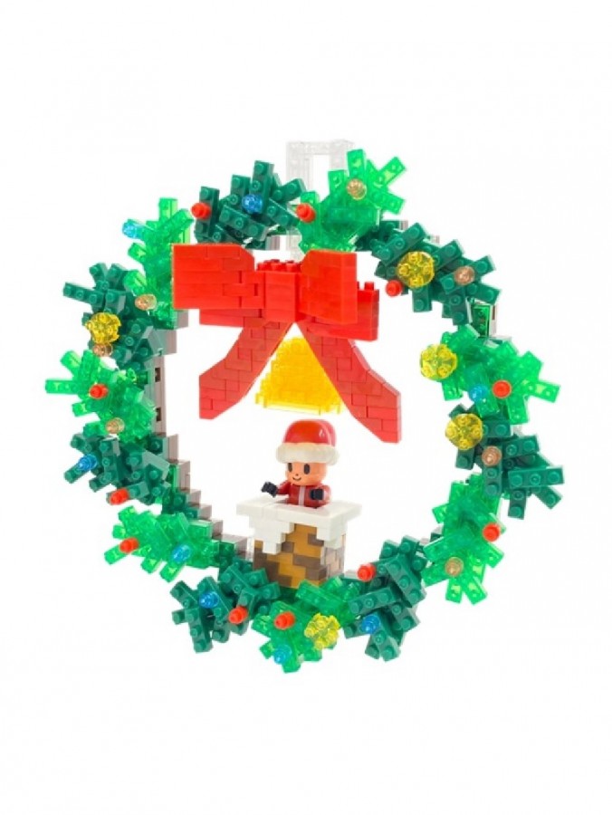 Nanoblocks Christmas Wreath, Bow & Bell Christmas Toy - NBC_220 580 Piece