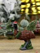 80mm Emu With Wreath Resin Christmas Tree Ornament