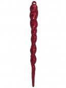 Red & Gold Glittered Icicle Decorations - 12 x 13cm
