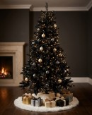 2m Black Balsam Artificial Christmas Tree | 885 Tips & Hinged Branches