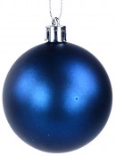 Blue Assorted Glitter, Matte & Metallic Christmas Bauble Decorations - 6 x 60mm