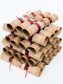 Kraft Natural Look With Town & Text Christmas Cracker Bon Bons - 100 x 26cm