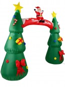 2.5m Santa On Decorated Trees Arch Illuminated Christmas Inflatable