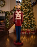 1.7m Nutcracker Tin Soldier Life Size Resin Christmas Ornament