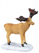 Santa & Sleigh With Reindeer & A Moose Friend Christmas Figurines - 9 Piece Set