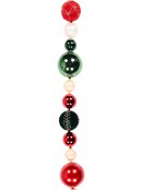2m Red, Green, Soft Rose Gold & Champagne Christmas Bauble Garland