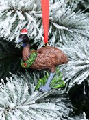 80mm Emu With Wreath Resin Christmas Tree Ornament
