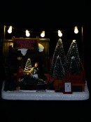 Fresh Christmas Trees Stand Ornament With Warm White LED Lights | 18cm