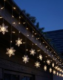 90 Warm White LED Icicle Lights With Snowflakes | 2.1m