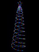 1.8m Multi Colour LED Rope Light 3D Spiral Outdoor Christmas Tree