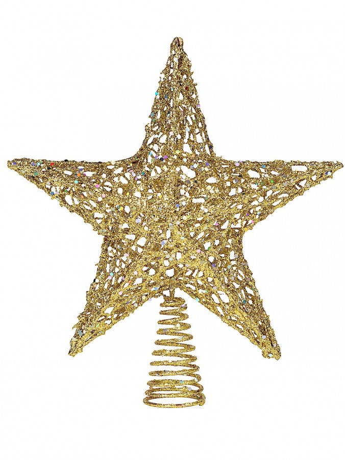 Gold Glitter Tree Topper - 30cm