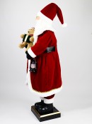 1.5m Classic Singing Life Size Santa Animated Toy With Lantern & Teddy Bear