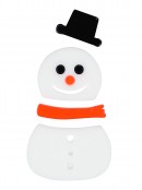 18cm Ho Ho Ho, Santa & Snowman Gel Window Cling