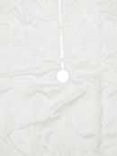 White With Iridescent Glitter Star & Sunburst Pattern Christmas Tree Skirt - 1.2m